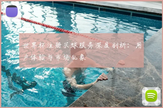 世界杯注册买球服务深度剖析:用户体验与市场乱象
